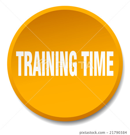 training time orange round flat push button 21790384