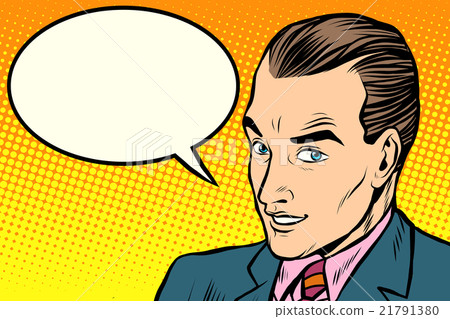 businessman says comic book bubble 21791380