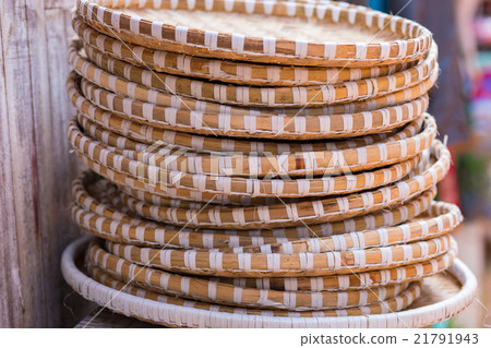 a tray made of bamboo . Nepal Handicraft. Selectiv a tray made of bamboo . Nepal Handicraft. Selectiv 21791943