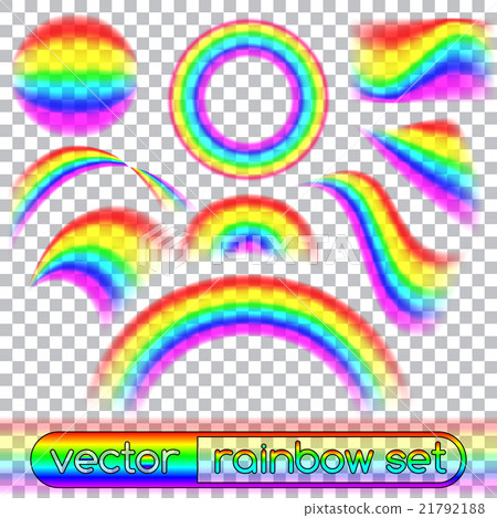 Rainbow design elements set Rainbow design elements set 21792188