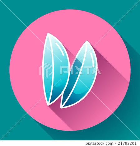 Two contact lenses icon. Flat design style. 21792201