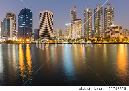 Reflection of Bangkok downtown office Reflection of Bangkok downtown office 21792856