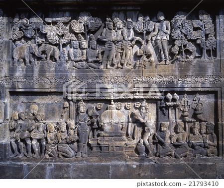 Borobudur ruins No. 1 corridor relief 21793410