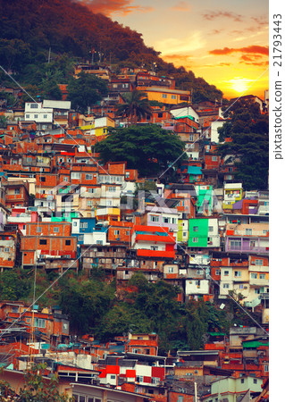 Rio de Janeiro downtown and favela 21793443