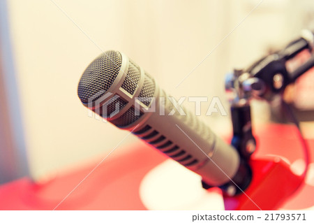 microphone at recording studio or radio station 21793571