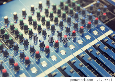control panel at recording studio or radio station 21793641