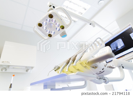 close up of equipment at dental clinic office 21794118