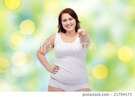plus size woman in underwear showing 21794573