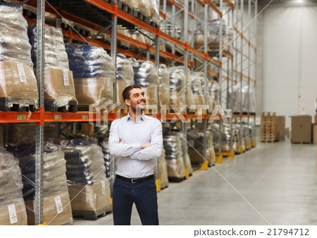 happy man at warehouse happy man at warehouse 21794712