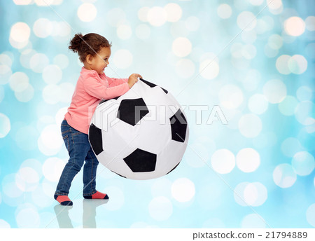 happy mulatto little baby girl playing with ball happy mulatto little baby girl playing with ball 21794889