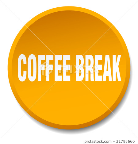 coffee break orange round flat isolated button-插圖素材 [21795660] - PIXTA圖庫