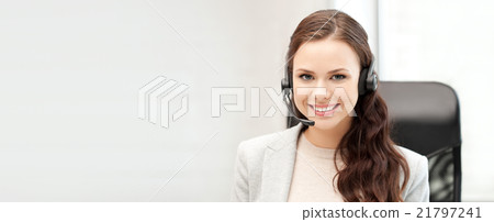 helpline operator with laptop computer helpline operator with laptop computer 21797241