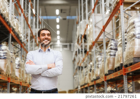 happy man at warehouse happy man at warehouse 21797261
