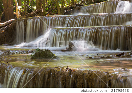Close up tropical waterfalls in national park 21798458