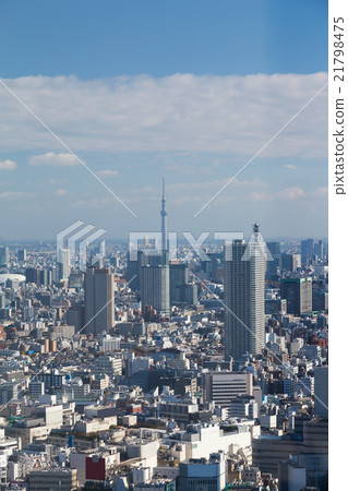 Tokyo city downtown aerial view Tokyo city downtown aerial view 21798475