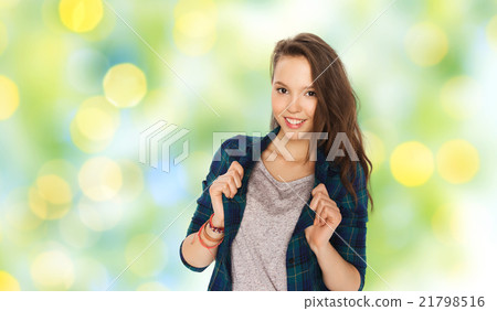 happy smiling pretty teenage girl 21798516