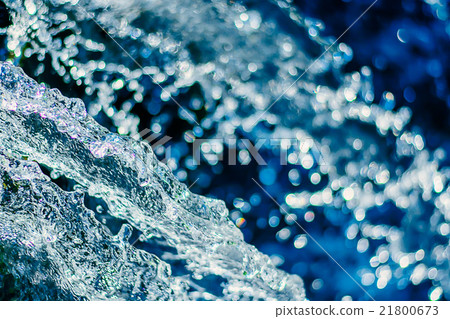 close up water drops in a blurred background color 21800673