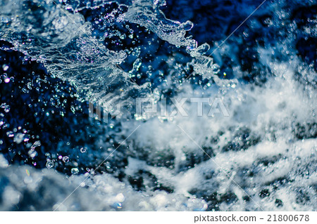 close up water drops in a blurred background color 21800678