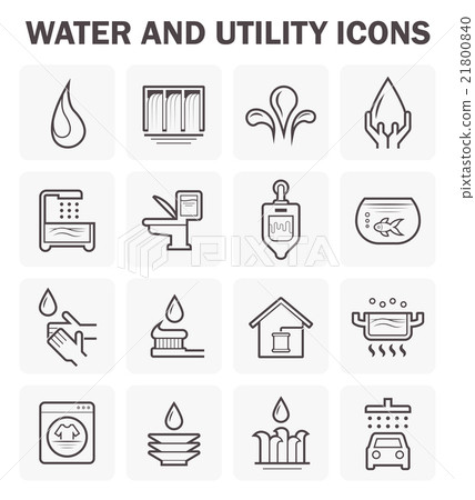 Water icon sets 21800840