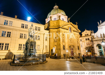 Statue Of Czech King Charles Iv In Prague, Czech 21801409