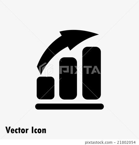 Vector growing graph icon. - Stock Illustration [21802054] - PIXTA