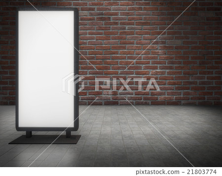Display Light Box in front of brick wall - Stock Illustration [21803774 ...