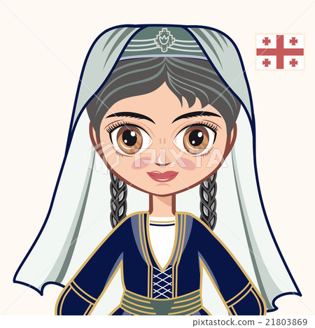 The girl in Georgian dress. Portrait. Avatar. The girl in Georgian dress. Portrait. Avatar. 21803869