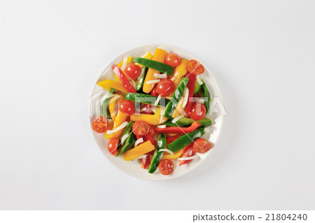 Fresh mixed bell pepper and tomato salad Fresh mixed bell pepper and tomato salad 21804240