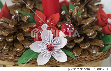Beautiful paper flowers. Nice paper decoration 21804791