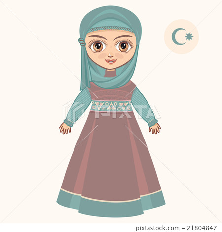 The girl in muslim dress. The girl in muslim dress. 21804847