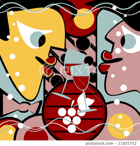 Surreal people and wine Surreal people and wine 21805752