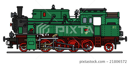Old green steam locomotive Old green steam locomotive 21806572