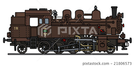 Vintage brown steam locomotive 21806573