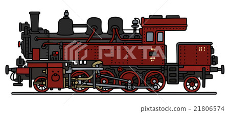 Vintage red steam locomotive Vintage red steam locomotive 21806574