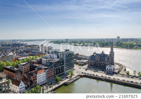 Aerial view over the city of Antwerp in Belgium Aerial view over the city of Antwerp in Belgium 21807825