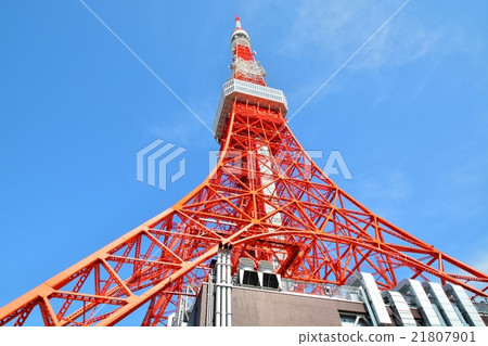 Tokyo Tower and blue sky Tokyo Tower and blue sky 21807901