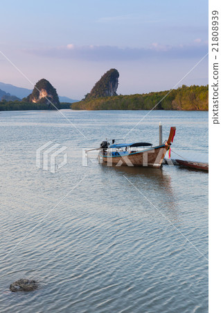 Sunset view of Krabi River, Krabi Town, Thailand 21808939