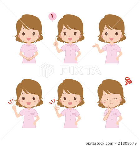 Female nurse pose set Female nurse pose set 21809579