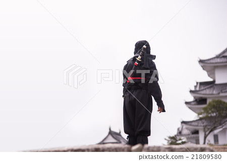 Ninja in black sheath appeared in the castle's castle 21809580
