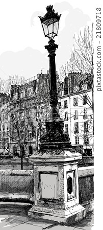 lampost in Paris 21809718