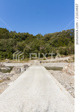 Sediment bridge in Kimiyagashima-cho, Kochi prefecture Sediment bridge in Kimiyagashima-cho, Kochi prefecture 21810687