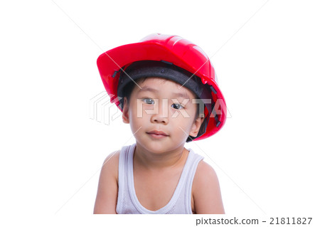 boy in a white singlet wearing red helmet boy in a white singlet wearing red helmet 21811827