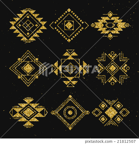 Tribal geometric elements collection.  21812507