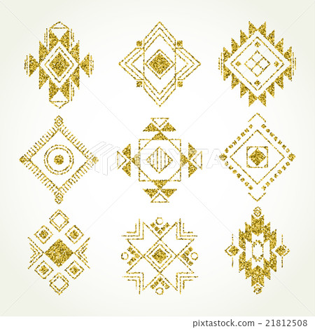 Tribal geometric elements collection. Tribal geometric elements collection. 21812508