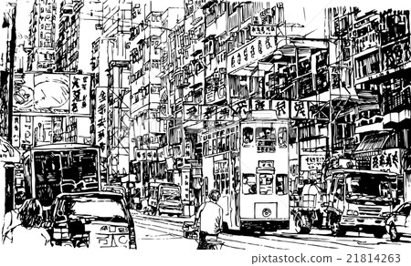 street in Hong Kong 21814263