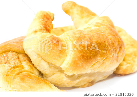 Fresh croissant isolated on white 21815326