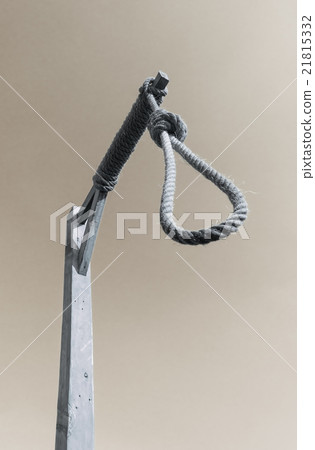 Gallows against a dark sky 21815332