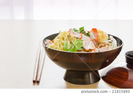 Japanese noodle on kitchen table 21815893