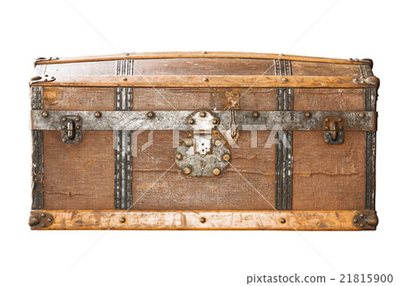 Lock of an old metal casket close up Lock of an old metal casket close up 21815900