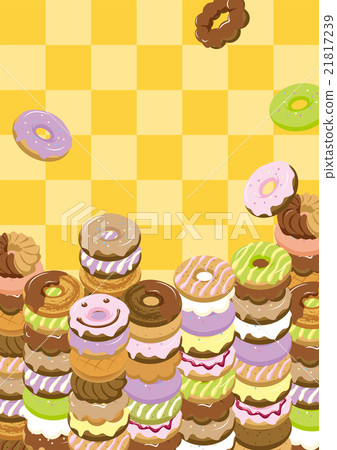 [Frame] Donut orange vertical type 21817239